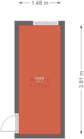 Floorplan - Van Oldenbarneveldtstraat 58-1, 1052 KC Amsterdam